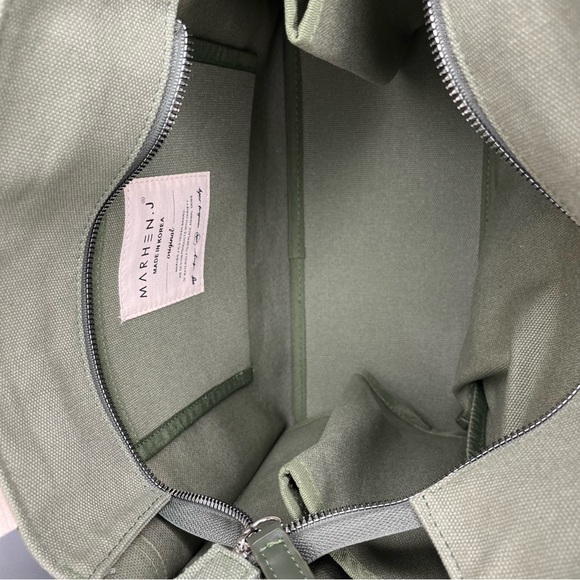 MARHEN. J Rico Canvas Tote Green Crossbody Sipper Close Bag Purse - Picture 12 of 12